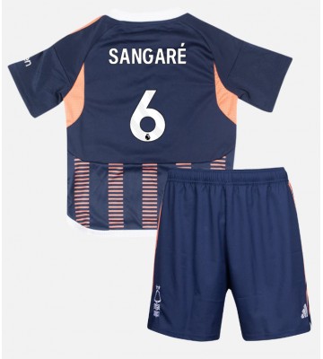 Nottingham Forest Ibrahim Sangare #6 Tercera Equipación Niños 2023-24 Manga Corta (+ Pantalones cortos)